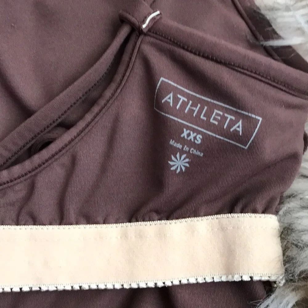 Athleta Swimdress Dress Skirt Swimsuit XXS Brown